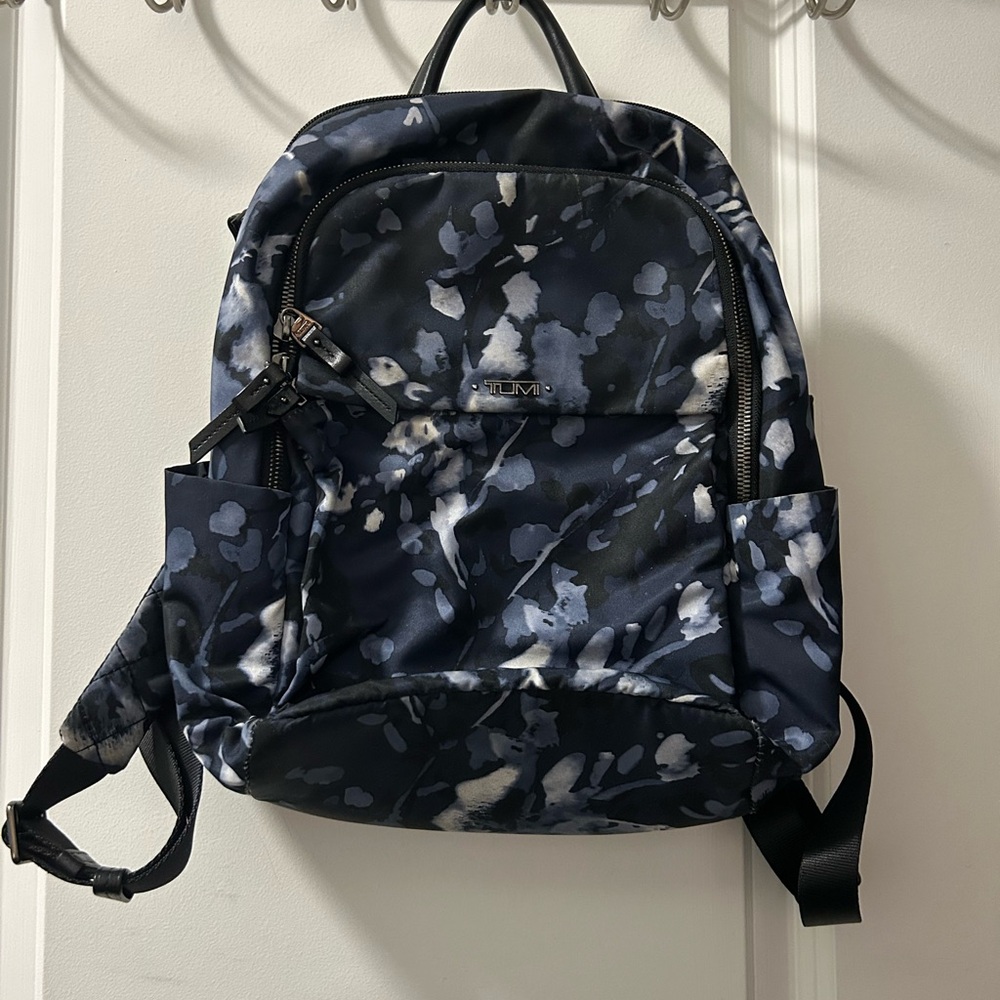 Tumi Blue Floral Mini Backpack